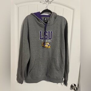 Logo Athletic Men's LSU Tigers Grey/Purple Hoodie Large NWT